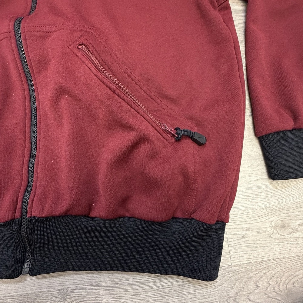 Vintage Nike Warm Up Jacket Mens Large Zip Track Jacket Maroon 90s Y2K - Picture 2 of 8